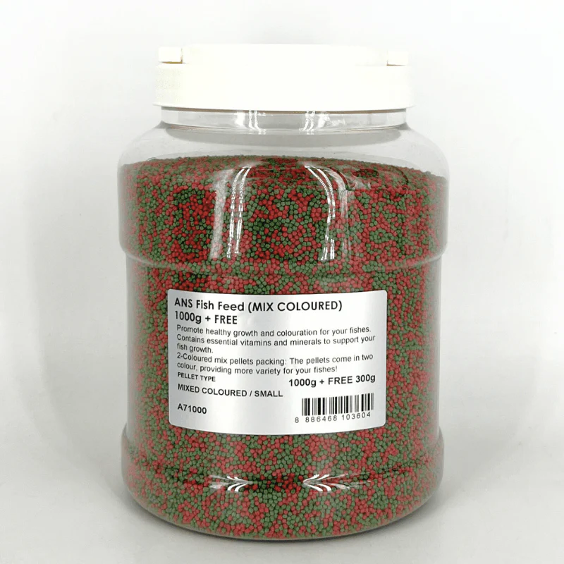 ANS Fish Feed (MIX COLOURED) small/medium 1000g - Image 6