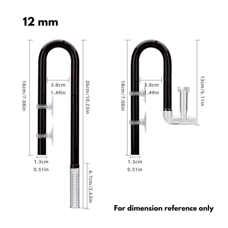 AQUAPRO Plastic Skimmer Outflow & Inflow 12mm/16mm (suckers included) - Image 4