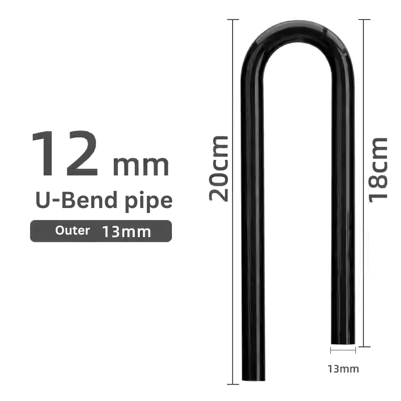 AQUAPRO U-bend pipe inlet 110mm Black (13mm/17mm) - Image 2