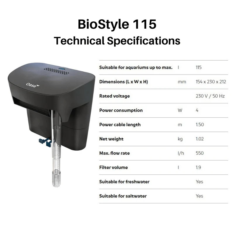 Oase BioStyle Hang On Back Filter (75/115/180) - Image 14