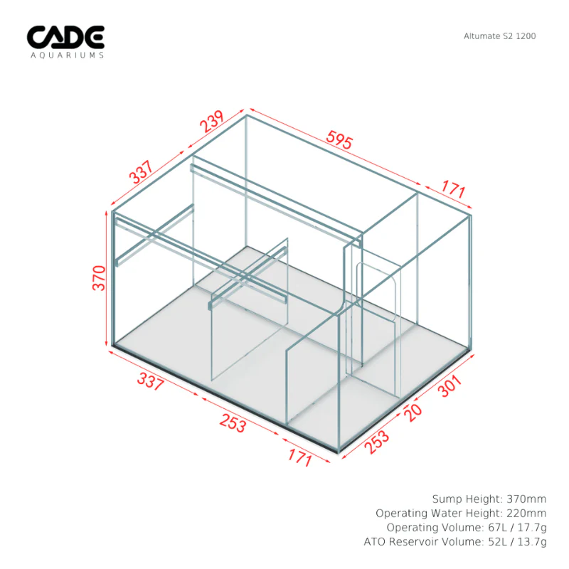 CADE Altumate S2 1200 (Black/White) (120x70x80cm) - Image 14