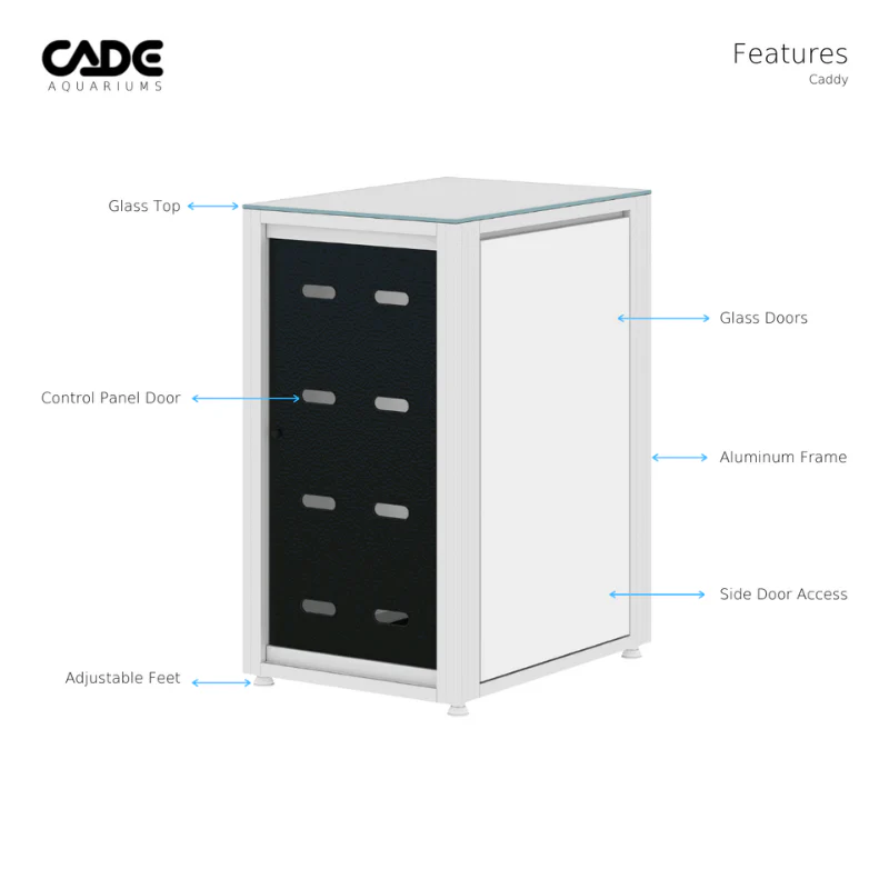 CADE Caddy Cabinet 560/700 (Black/White) (50x56x90cm/50x70x90cm) - Image 3