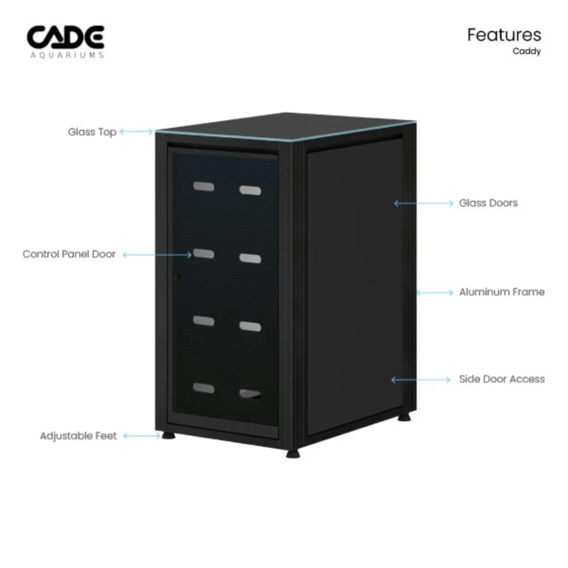 CADE Caddy Cabinet 560/700 (Black/White) (50x56x90cm/50x70x90cm) - Image 4