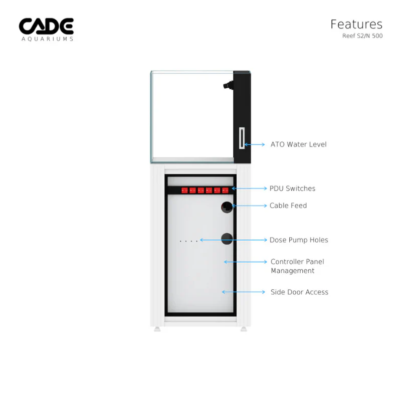 CADE Reef S2 Classic 500 (Black/White) (50x56x50cm) - Image 6
