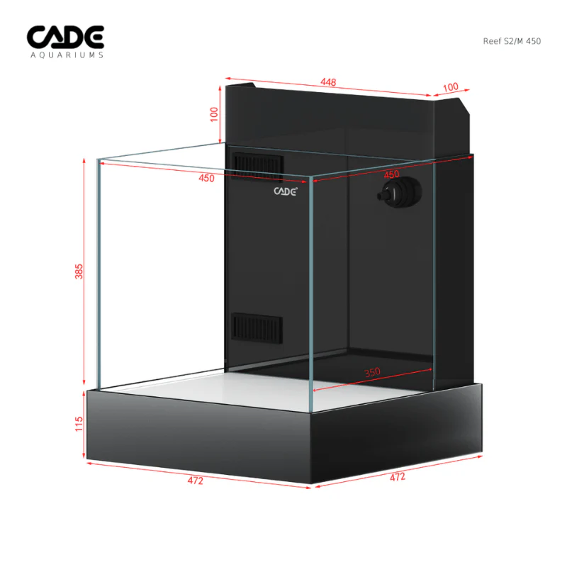 CADE Reef S2/M 450 Mini (Black) (45x45x38.5cm) - Image 2