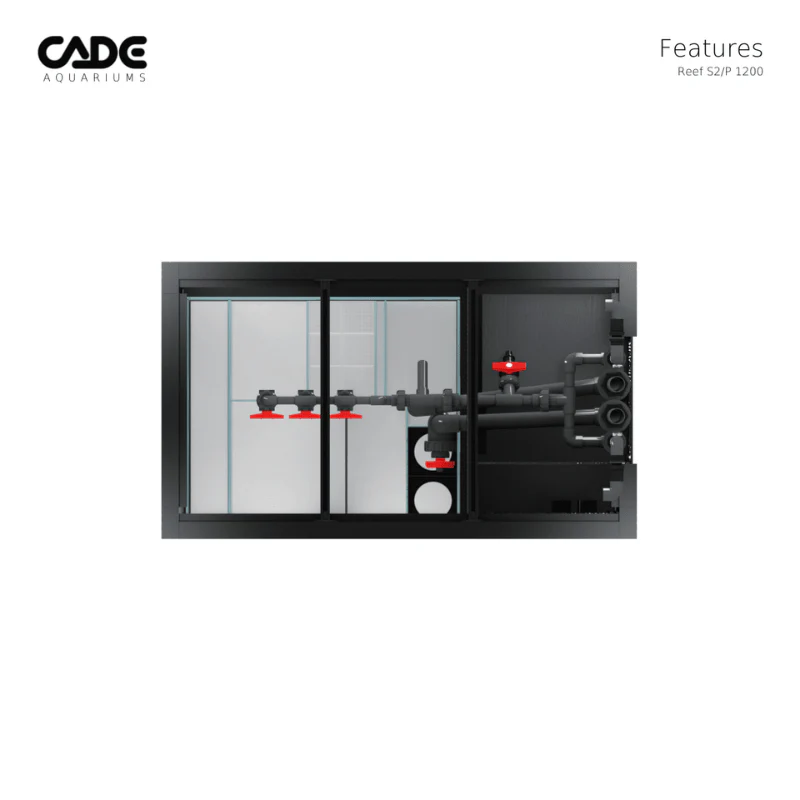 CADE Reef S2 Peninsula 1200 (Black/White) (120x70x60cm) - Image 11