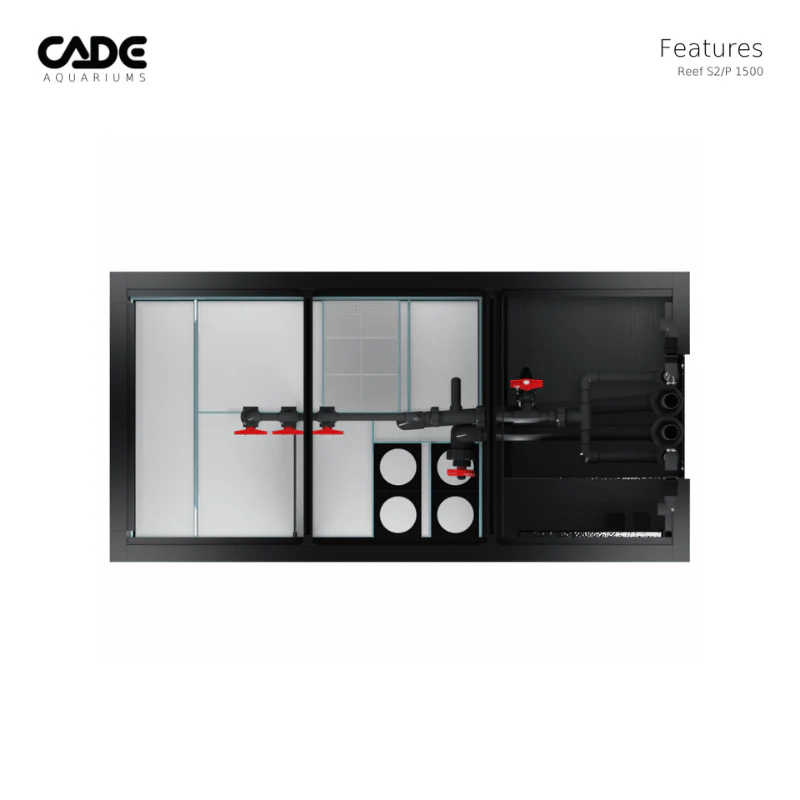 CADE Reef S2 Peninsula 1500 (Black/White) (150x75x60cm) - Image 15