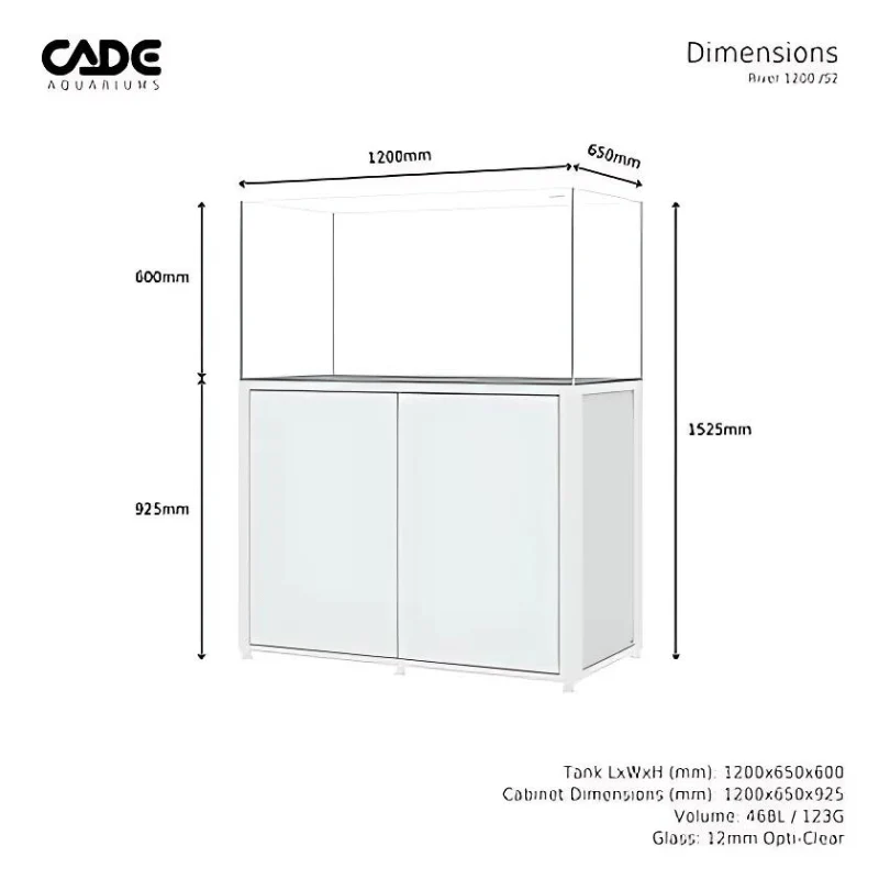 CADE River S2 1200 (Black/White) (120x65x60cm) - Image 2