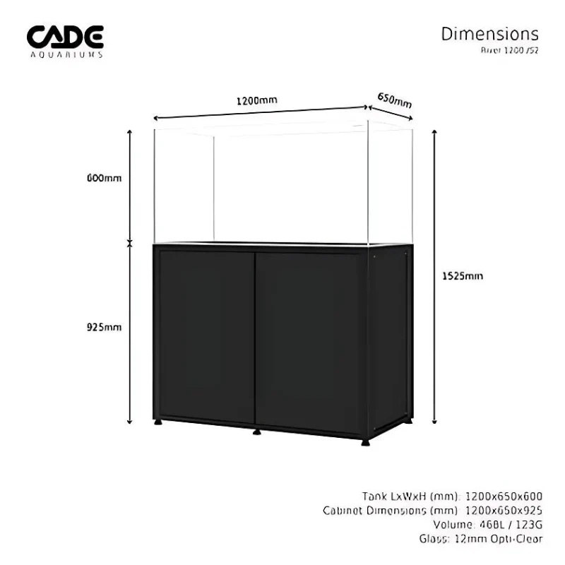 CADE River S2 1200 (Black/White) (120x65x60cm) - Image 4