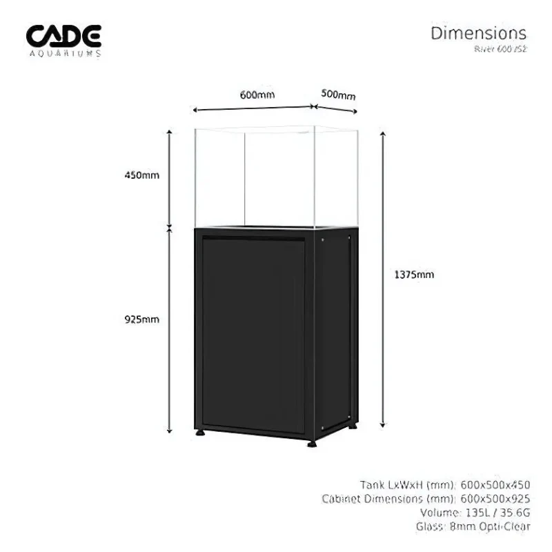 CADE River S2 600 (Black/White) (60x50x45cm) - Image 3