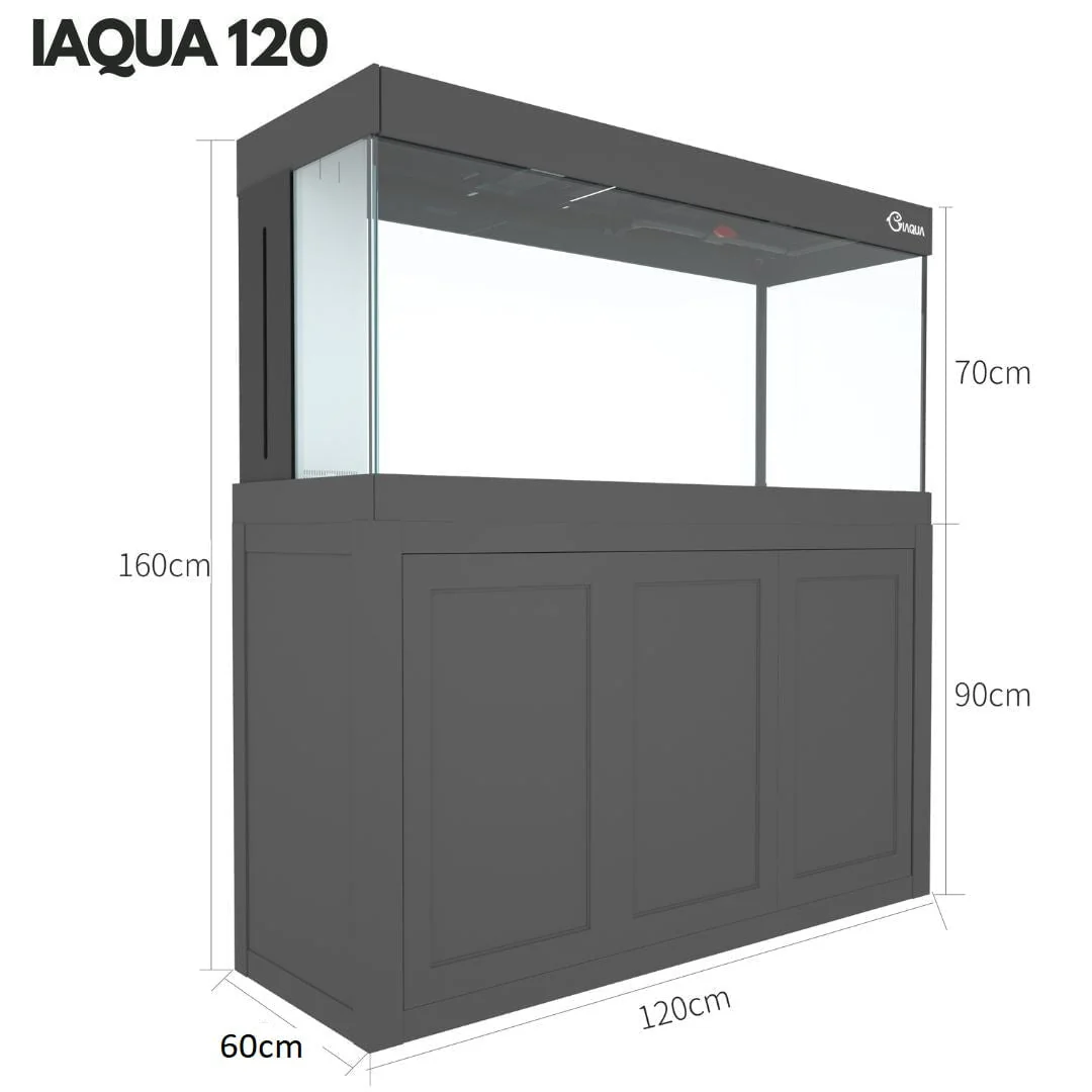 IAQUA 120 - Crystal Glass Aquarium (Complete w/ Sump & Aluminum Cabinet) - Image 5
