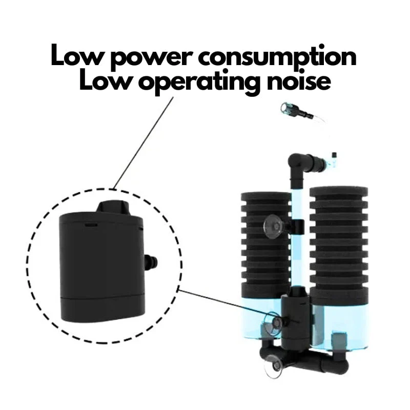 QANVEE Bio Sponge Filter w/ Pump (DD100A /DD200A) - Image 2