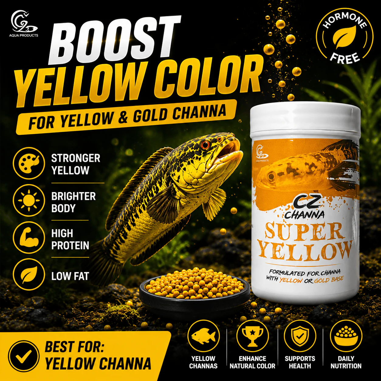 CZ Aqua Channa Super (YELLOW) 50g - Image 2