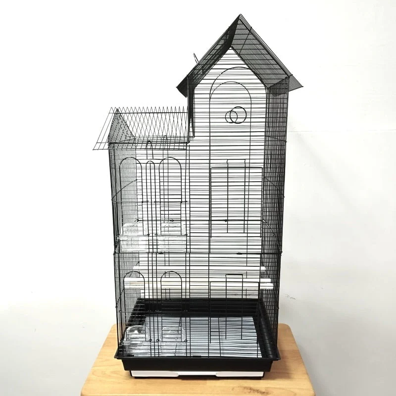 DAYANG 808A Bird Cage (52x41.5x110cm) Double Roof Sections - Black Only