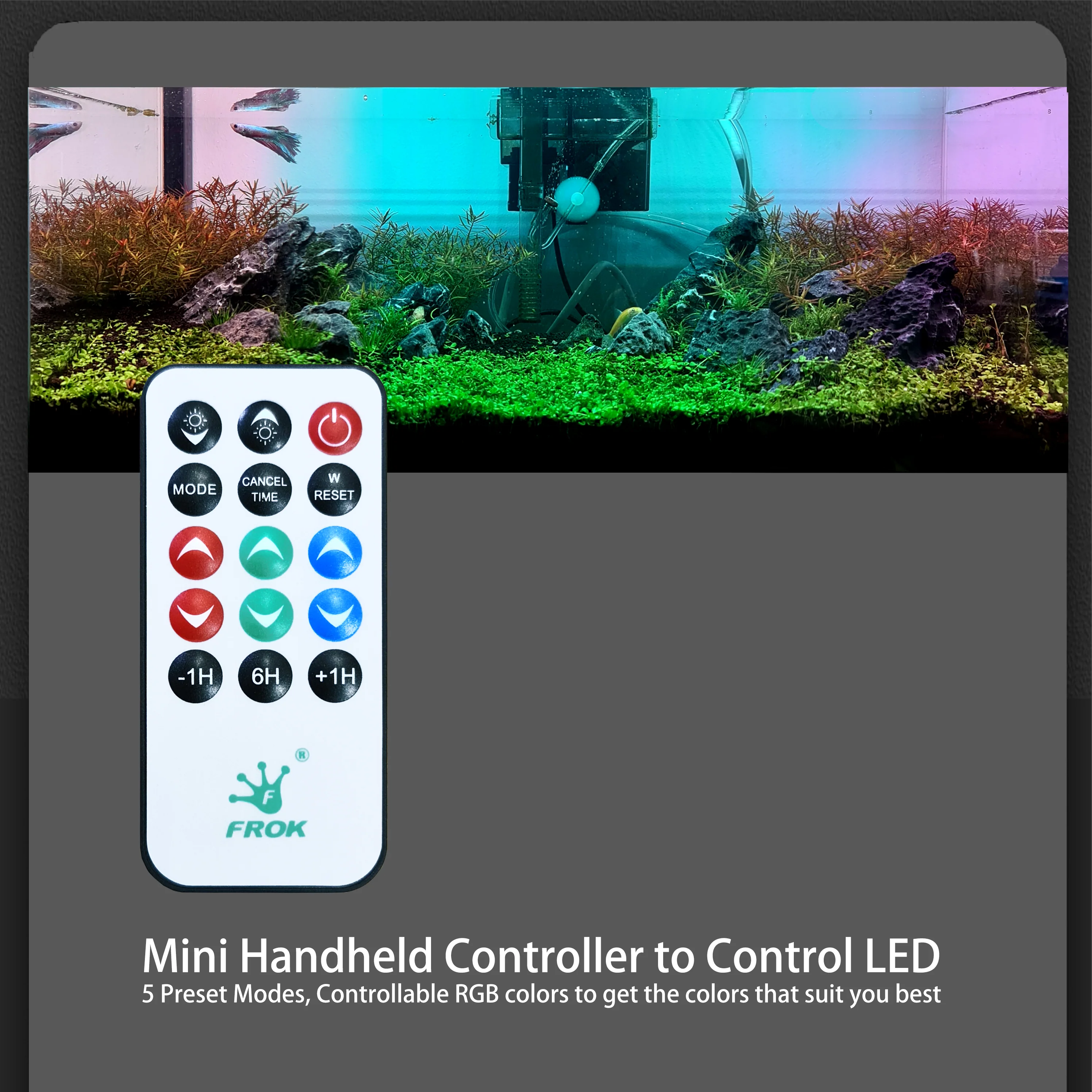 FROK T1-M LED RGB (Slim) Controllable With Remote Control - Image 3