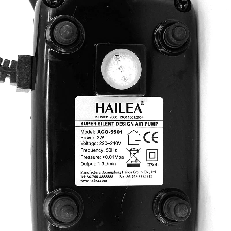 HAILEA Air Pump Silent - ACO 5500 Series (Single / Double Outlet) - Image 12