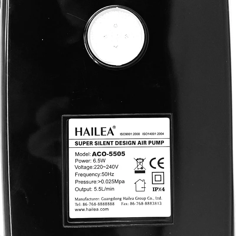 HAILEA Air Pump Silent - ACO 5500 Series (Single / Double Outlet) - Image 9