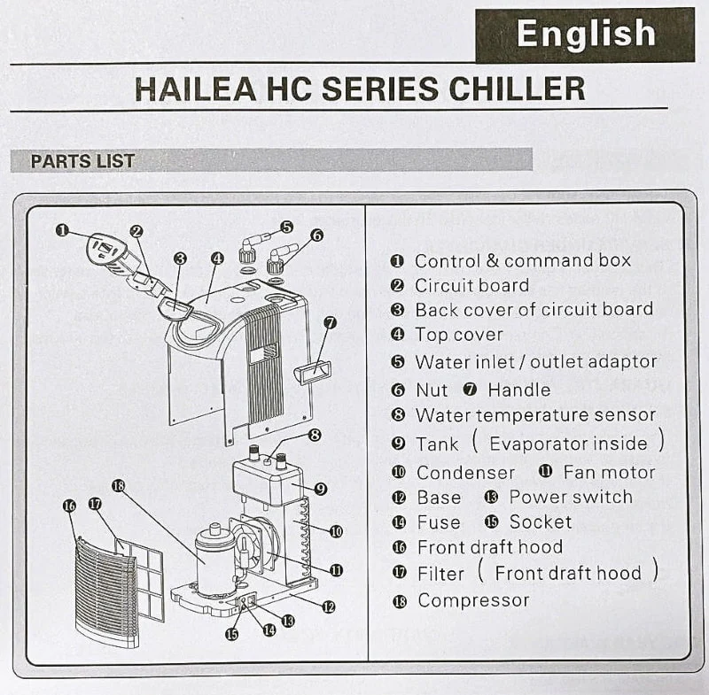 HAILEA Chiller - HC Series - UK 3-Pin Plug Edition - Image 8