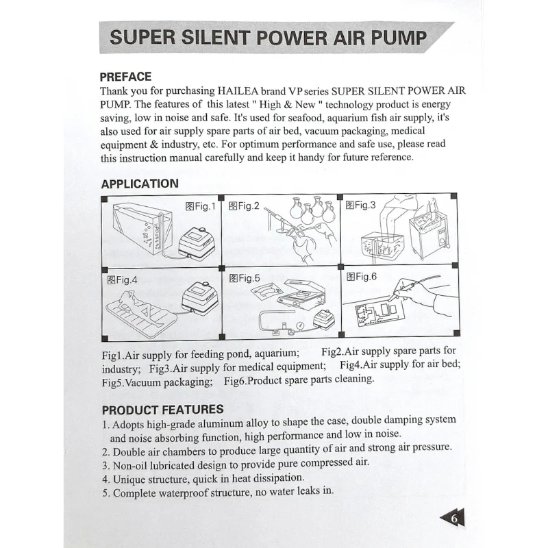 HAILEA Air Pump - VP Series (10-30L/min) - Image 6