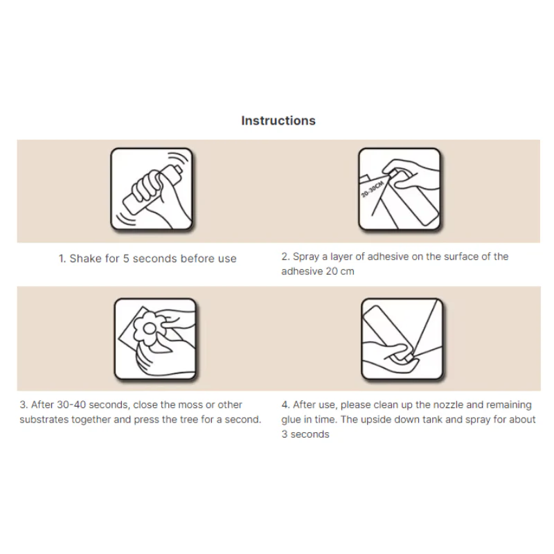 HOUYI Moss Glue (spray) easy to use glue by spraying - Image 4