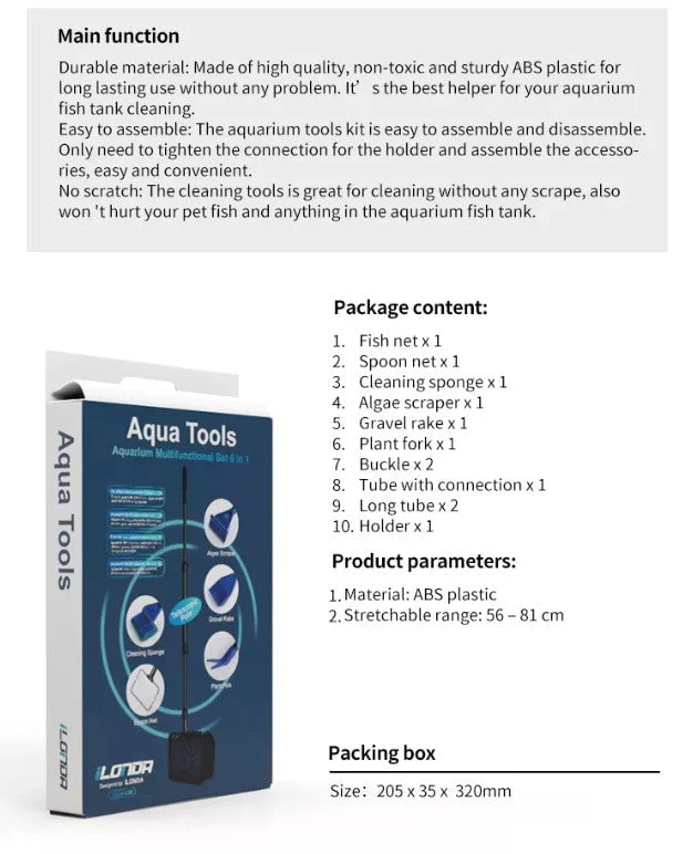 iLONDA Mini Tools Aquarium Cleaning Set (4-in-1) - Image 5