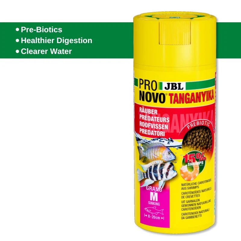 JBL Pronovo Tanganyika Grano M - (Granulated aquarium staple food for predatory cichlids)