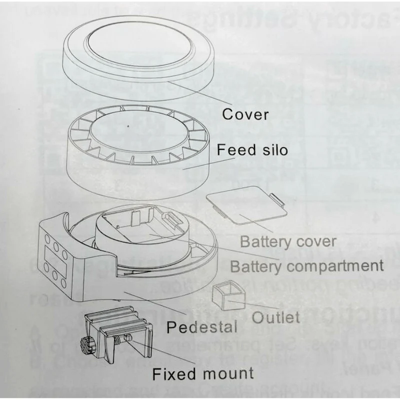 JEBAO DRF-20 Automatic food timer (many compartment for each feeding) - Image 10