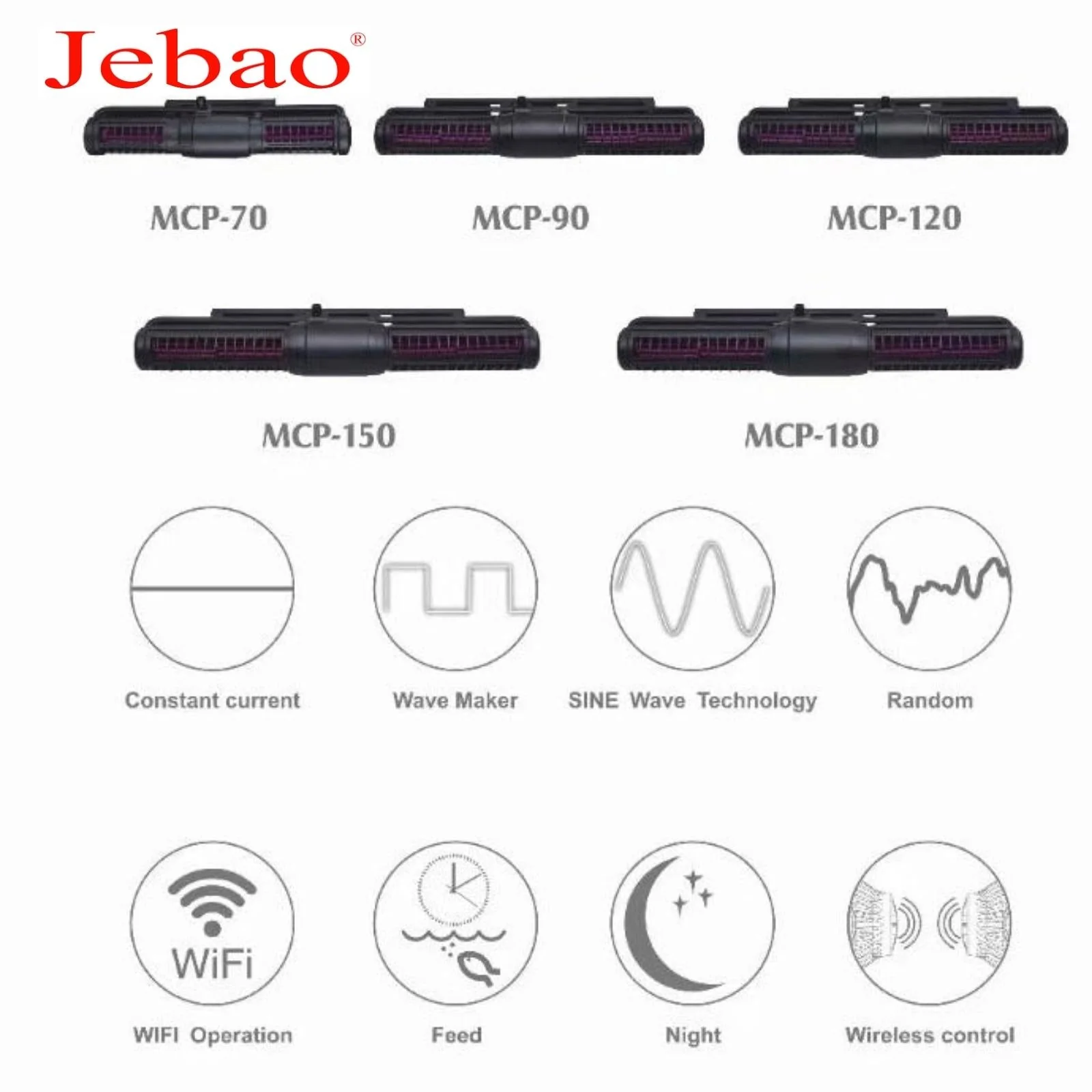 Jebao Crossflow Wavemaker (WIFI) MCP-90 MCP-120 MCP150 MCP 180 - Image 5