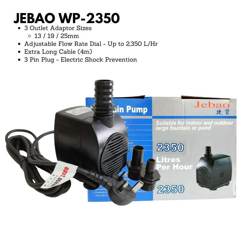 JEBAO Outdoors Water Pump (4m Weather Proof Cable) - 2000-5000(L/Hr) - Image 5