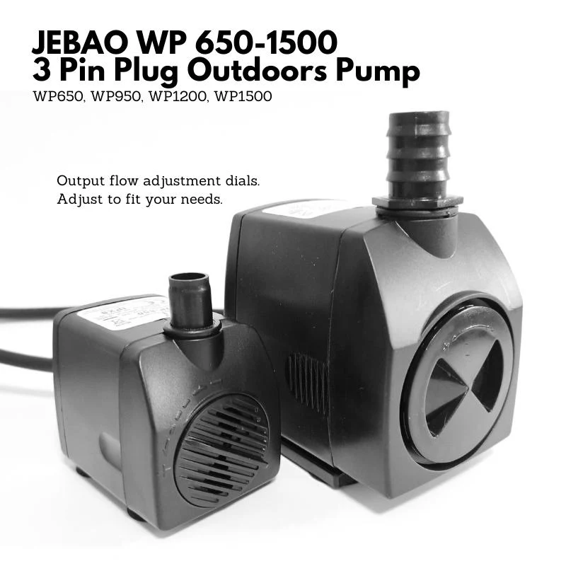 JEBAO 3 Pin Plug Outdoors Pump (2m Weather Proof Cable) - 650-1,500(L/Hr) - Image 4