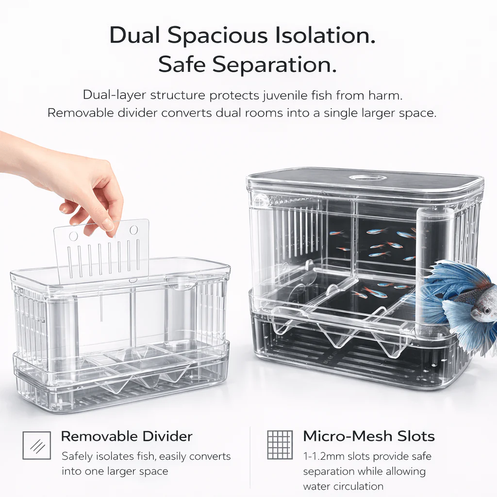 Jeneca Fish Hatchery FH-D - Aquarium Breeding Isolation Box Fry Hatchery Baby Fish Shrimp Tank Divider - Image 2