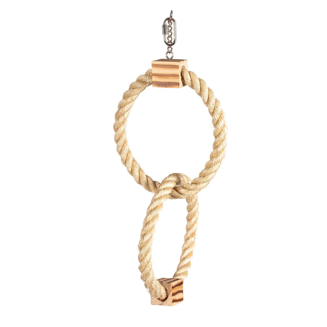 DUVO PLUS Double Ring In Sisal and wooden BBQ Blocks 42cm