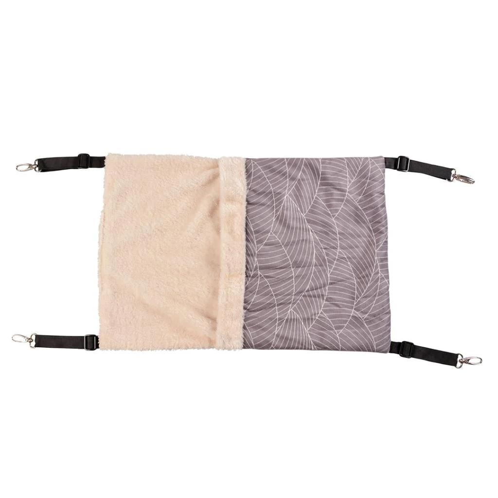 DUVO PLUS Elm hanging bed plush S - 47x32x2CM grey/white - Image 2
