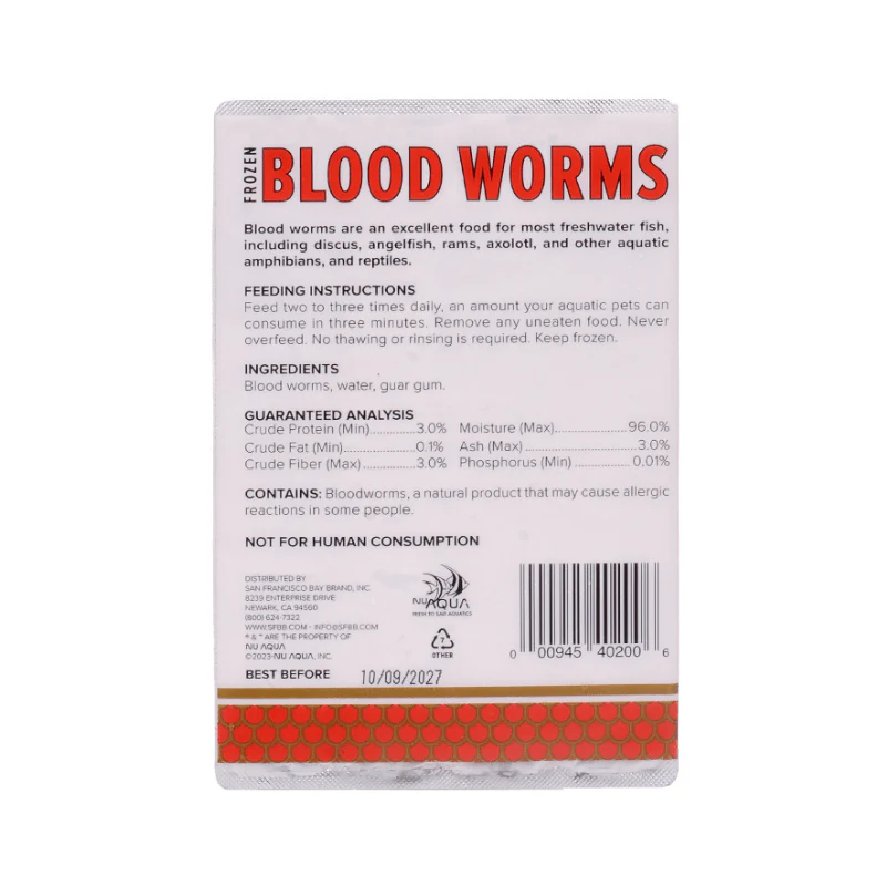 NU AQUA - BLOODWORMS (FROZEN) cube 100g - Image 2