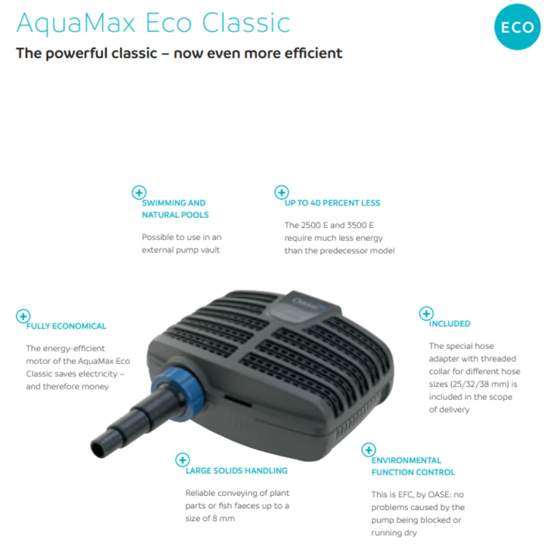OASE AquaMax Eco Classic (2500E-17500l/h)(10m cable) (energy saving) - Image 3