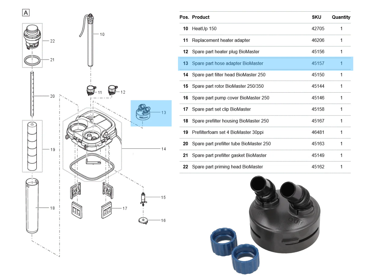 OASE Biomaster 250/350/600/850 Spare Parts - Image 10