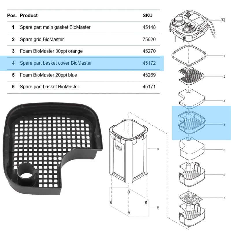 OASE Biomaster 250/350/600/850 Spare Parts - Image 5