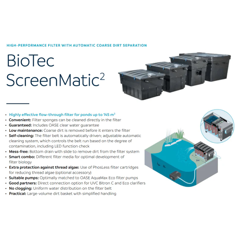 Oase BioTec ScreenMatic² 145000  - High-Performance, Low Effort Pond Filter 30000L - Image 2