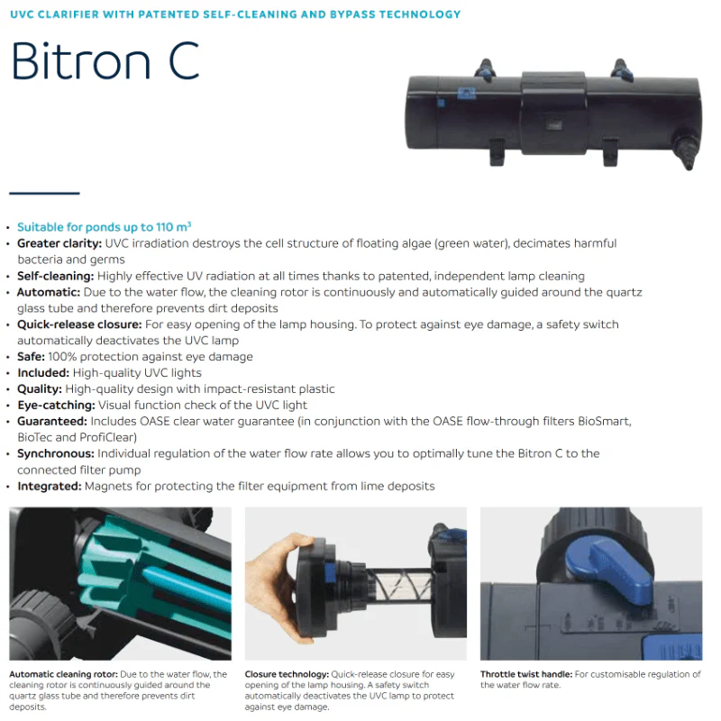 OASE Bitron C 24W-110W (UVC Clarifier) (patent self cleaning design) - Image 3