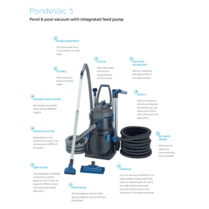 Oase PondoVac 5 Pool & Pond Vacuum cleaner (faster speed vaccuum) - Image 3