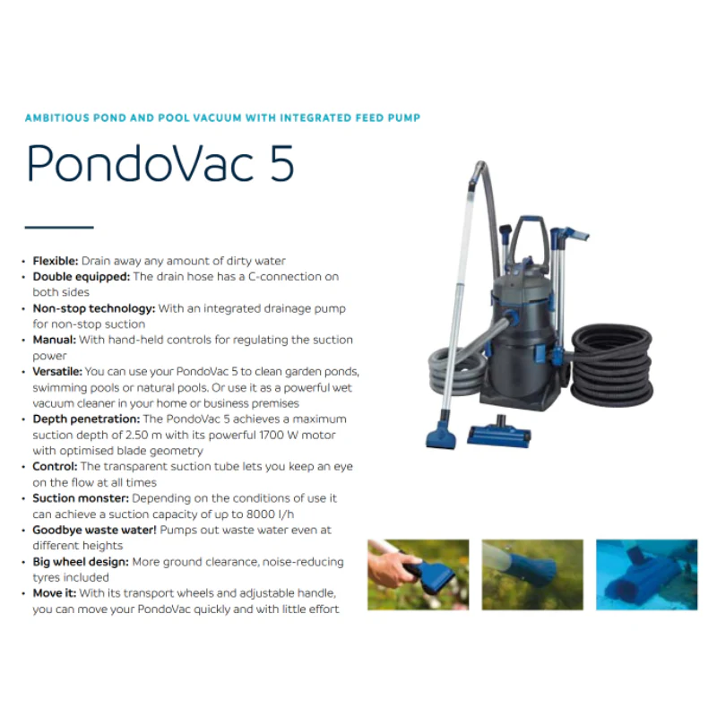 Oase PondoVac 5 Pool & Pond Vacuum cleaner (faster speed vaccuum) - Image 4