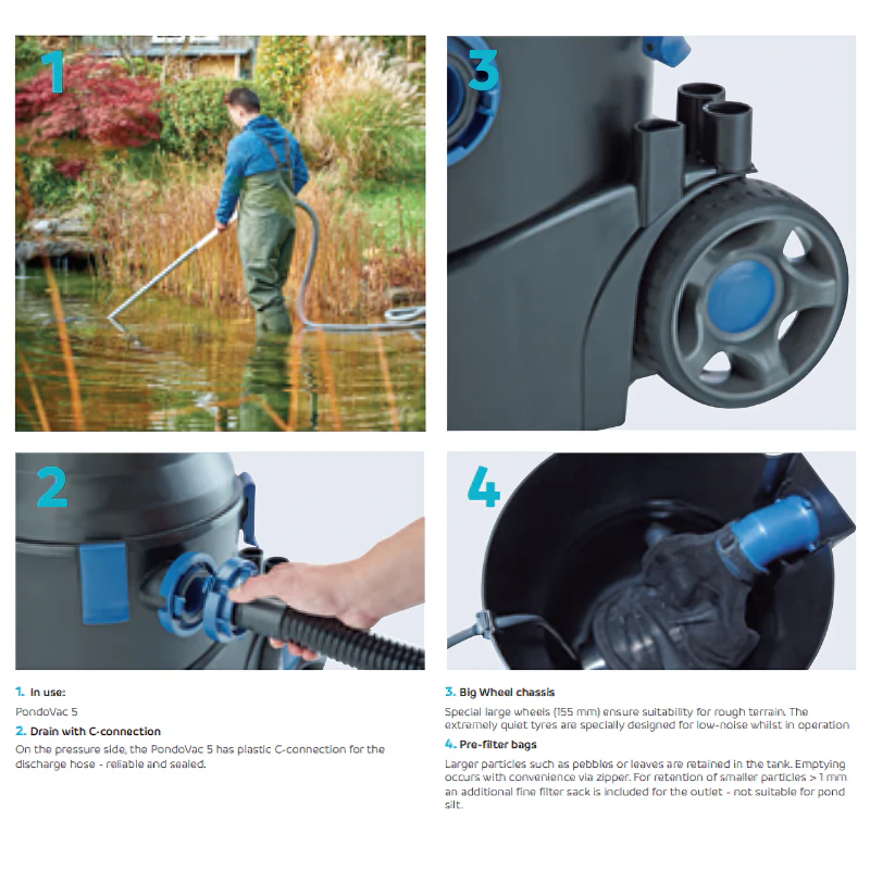 Oase PondoVac 5 Pool & Pond Vacuum cleaner (faster speed vaccuum) - Image 5