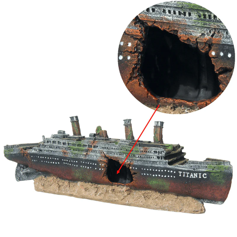 RQ2417L Titanic Ship L Aquarium Decoration - Image 4