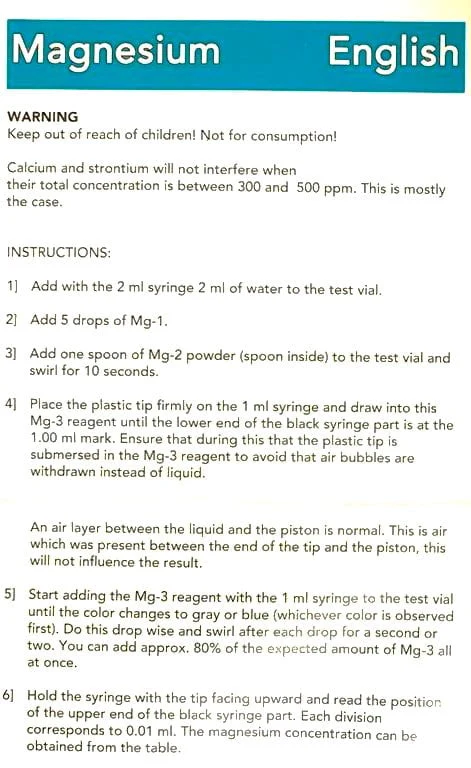 SALIFERT Magnesium Profi Test kit for saltwater (Mg) - Image 3