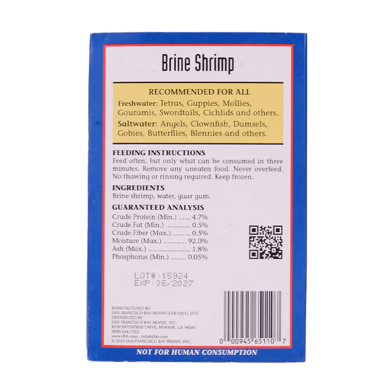SAN FRANCISCO BAY - BRINE SHRIMP (FROZEN) cube 100g - Image 2