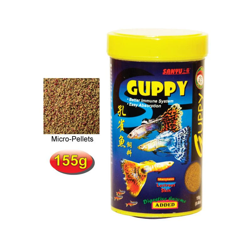 SANYU - Guppy Food 50/155g - Image 2