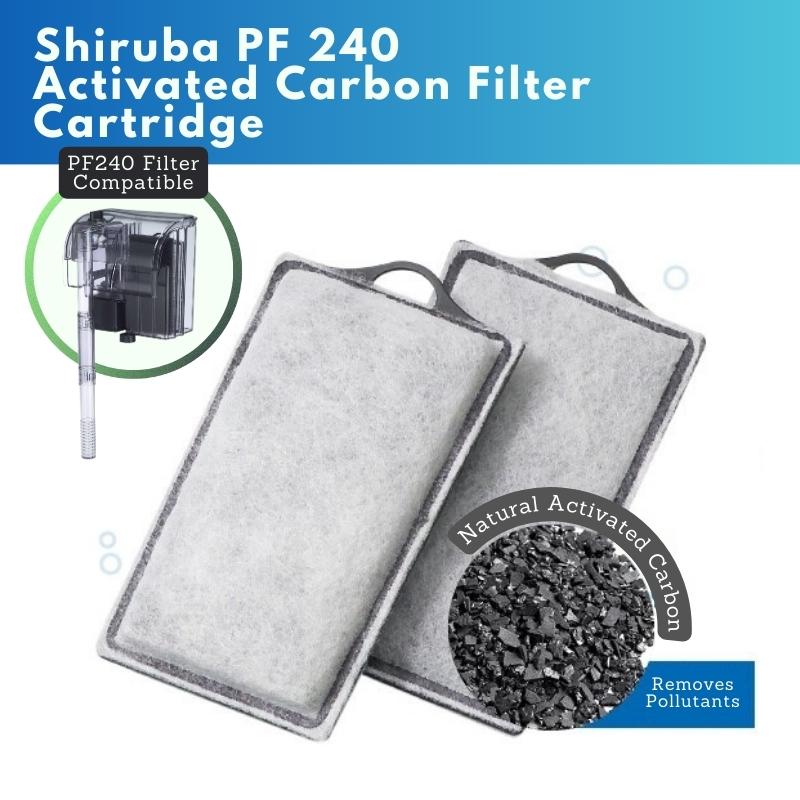 SHIRUBA Activated Carbon Cartridge Replacement (PF Hang On Back Filter (2pcs/box)) - Image 2