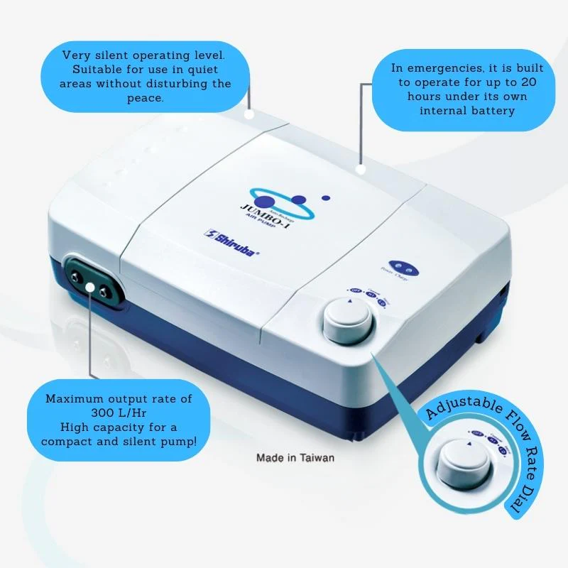 SHIRUBA JUMBO-1 AC/DC Air Pump (Up to 20hrs On Battery) - Image 3