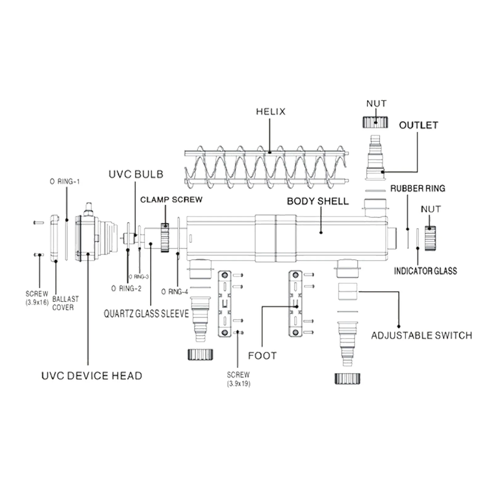 SUNSUN CUV Series UV-C Clarifier UV Filter (CUV-218 / CUV-236) - Image 8