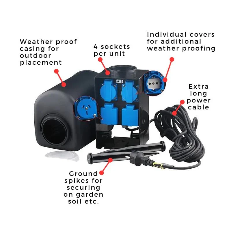 SUNSUN Outdoor Water Proof Garden Socket Connection - Image 2